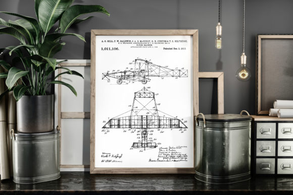 Download Flying Machine 1911 Patent Art Poster - 1911 Collection