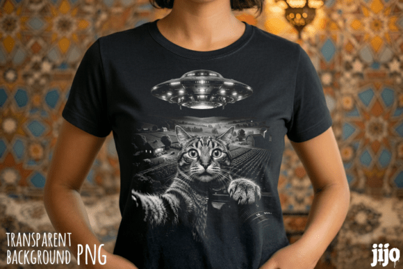 Download Cat Ufo Alien Farm PNG - Alien Collection