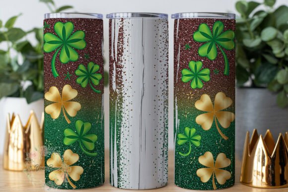 Download Lucky Clovers Glitter St Patrick's PNG - Clovers Collection