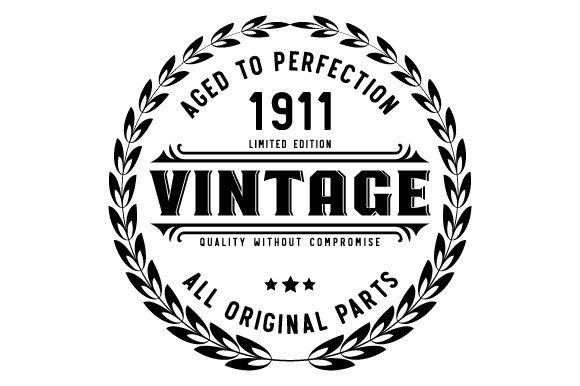 Download Vintage 1911 Aged to Perfection SVG EPS - 1911 Collection