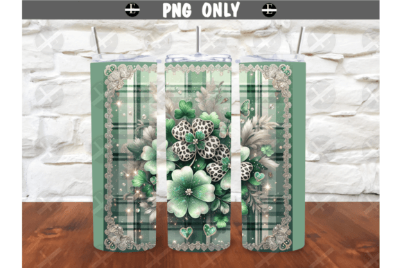 Download Animal Print Clovers &amp; Plaid Tumblerwrap - Clovers Collection