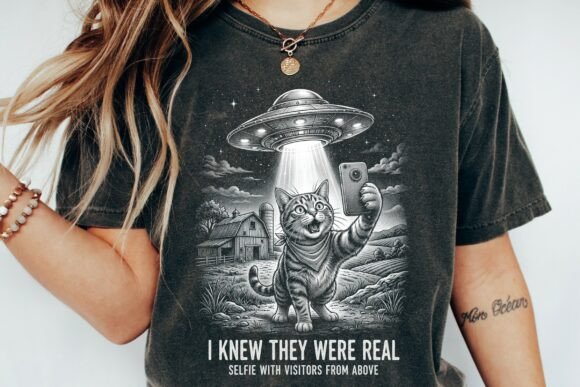 Download Cat Selfie Ufo Alien Abduction Funny - Alien Collection